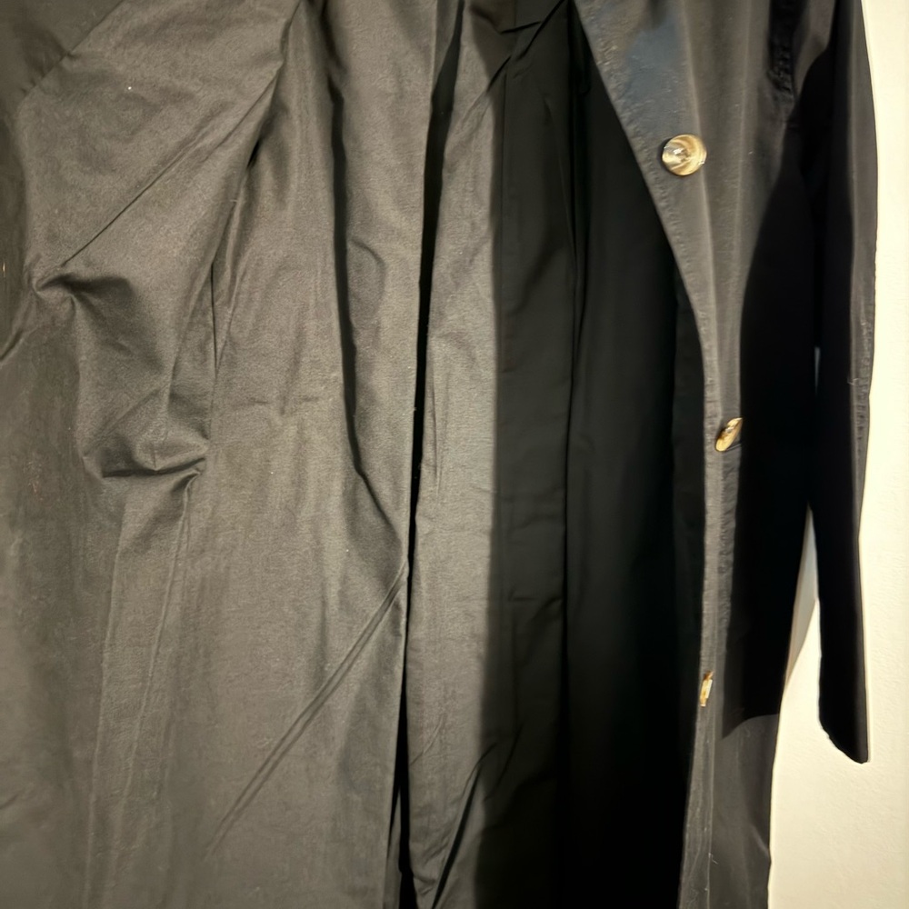 Women’s Black Trench Coat (Ellos/Size 14) - Picture 2 of 7